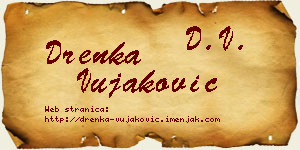 Drenka Vujaković vizit kartica
